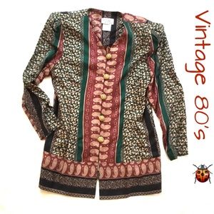 Vintage 80’s Tunic Top LIKELY SIZE 10 Blouse Shirt